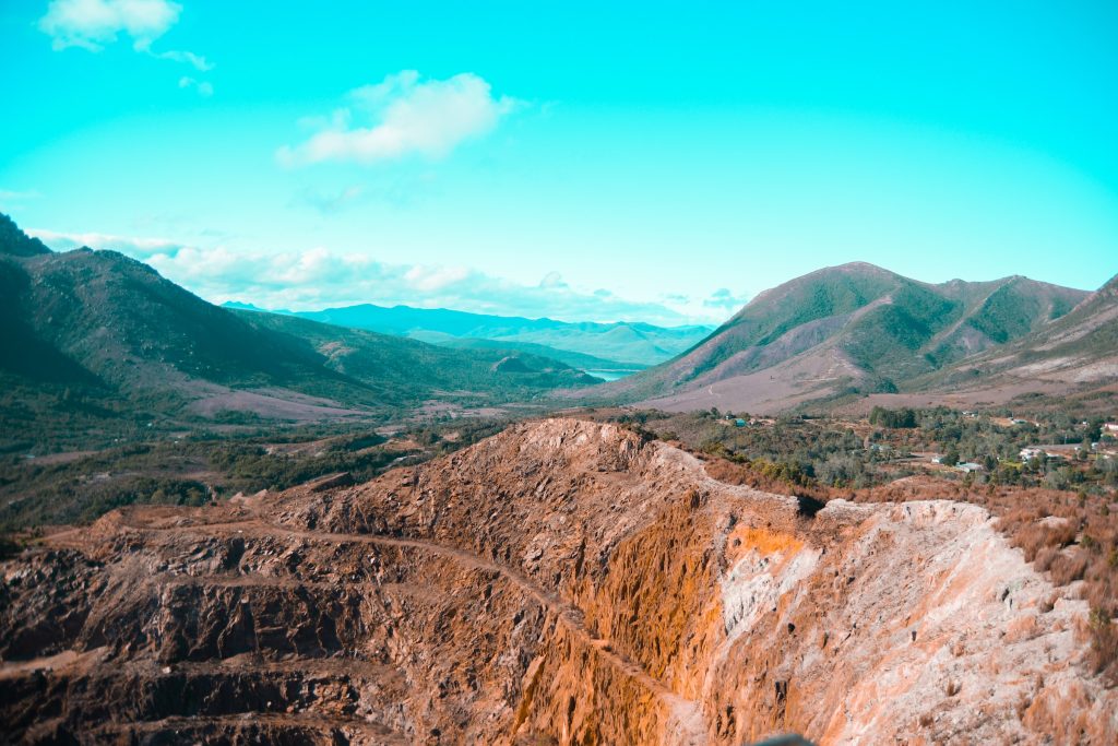 landscape at a mine site in Australia